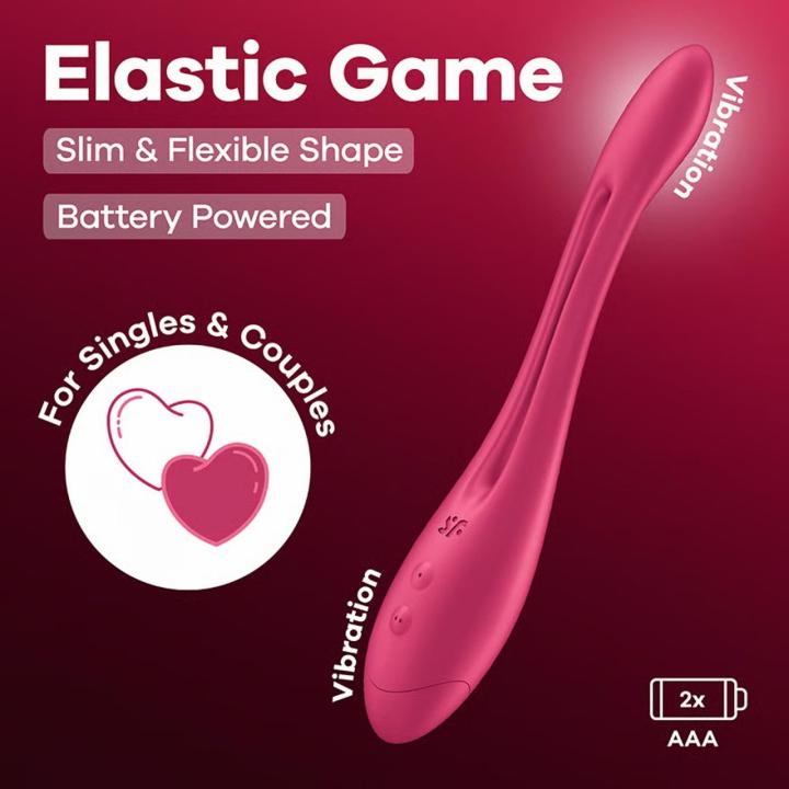 Satisfyer Elastic Game Pink – elastyczny wibrator 2w1 dla par | Loris.pl