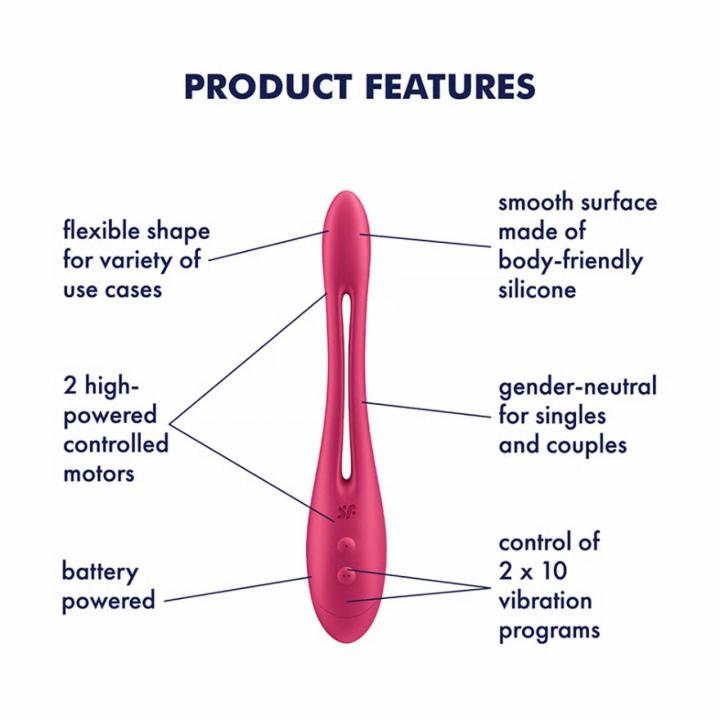 Satisfyer Elastic Game Pink – elastyczny wibrator 2w1 dla par | Loris.pl