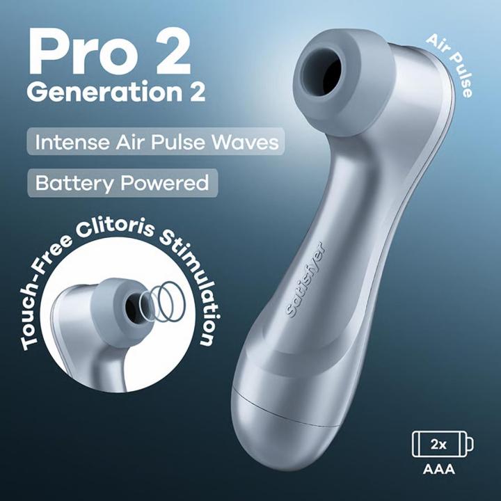 Satisfyer Pro 2 Gen 2 Ice Blue – stymulator łechtaczki Air Pulse na baterie | Loris.pl