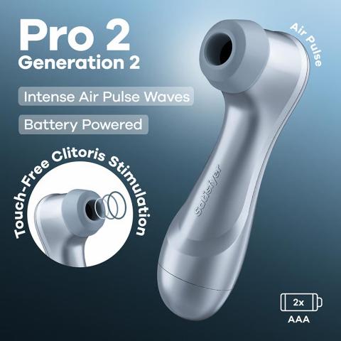 Satisfyer Pro 2 Gen 2 Ice Blue – stymulator łechtaczki Air Pulse na baterie | Loris.pl