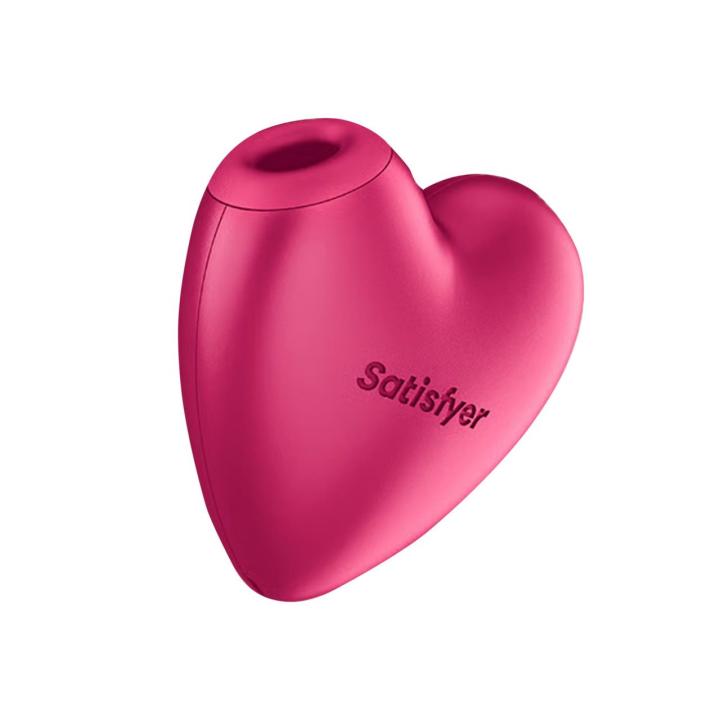 Satisfyer Cutie Heart Pink – Air Pulse i wibracje | stymulator łechtaczki na baterie