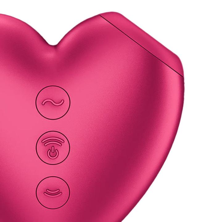 Satisfyer Cutie Heart Pink – Air Pulse i wibracje | stymulator łechtaczki na baterie