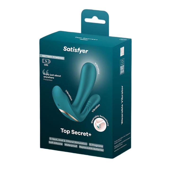 Satisfyer Top Secret+ zielony – wibrator do punktu G z funkcją analną | Loris.pl