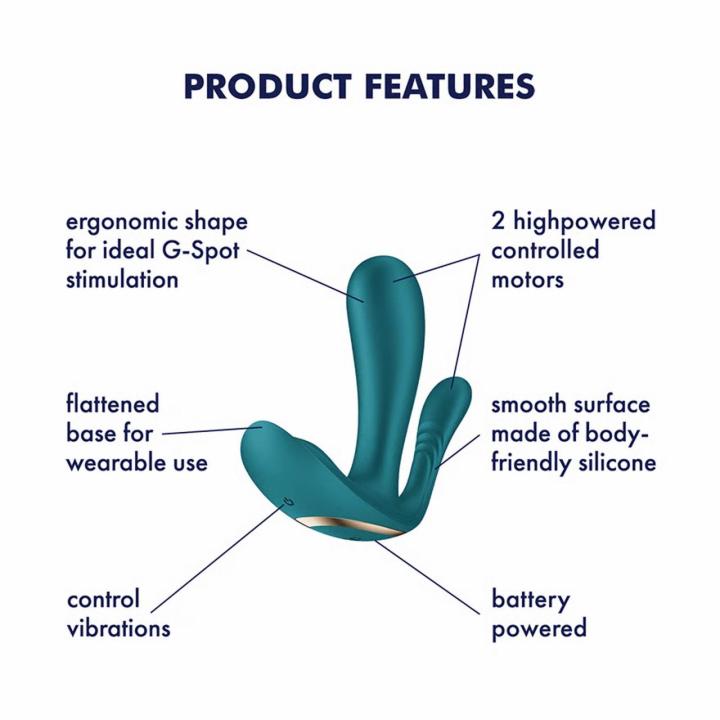 Satisfyer Top Secret+ zielony – wibrator do punktu G z funkcją analną | Loris.pl