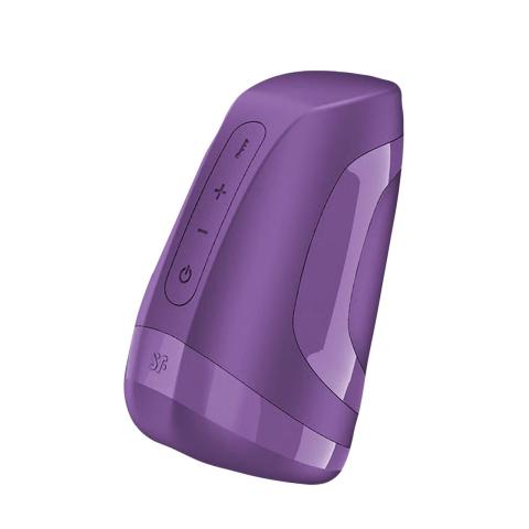 Satisfyer Men Heat Vibration dark berry – masturbator z grzaniem i wibracjami