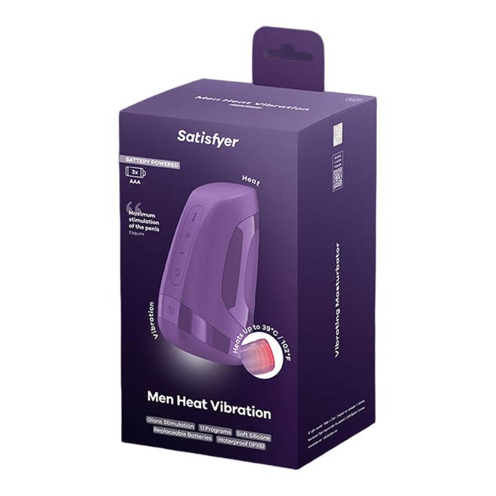 Satisfyer Men Heat Vibration dark berry – masturbator z grzaniem i wibracjami