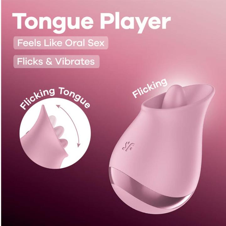 Satisfyer Tongue Player Mauve – stymulator łechtaczki z języczkiem i wibracjami