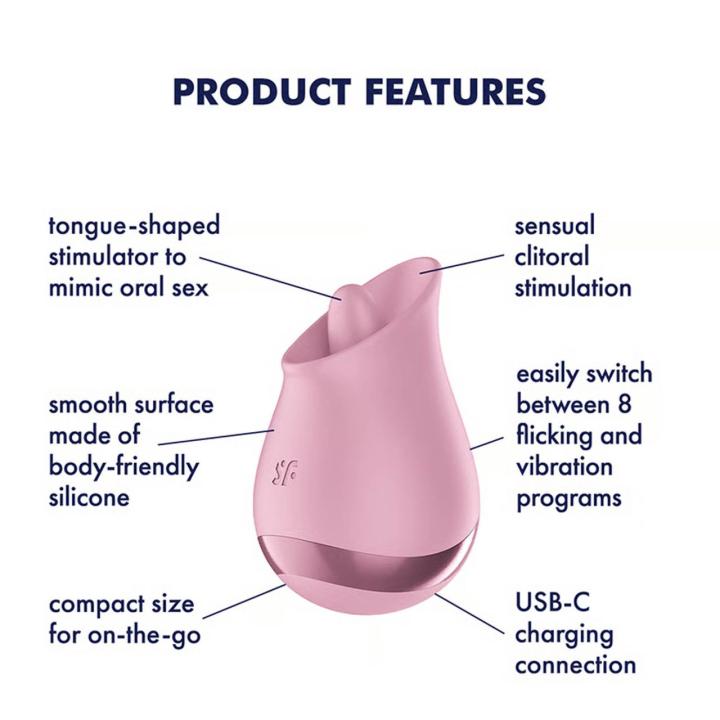 Satisfyer Tongue Player Mauve – stymulator łechtaczki z języczkiem i wibracjami