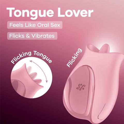 Satisfyer Tongue Lover Pink – stymulator oralny z języczkiem | Loris.pl