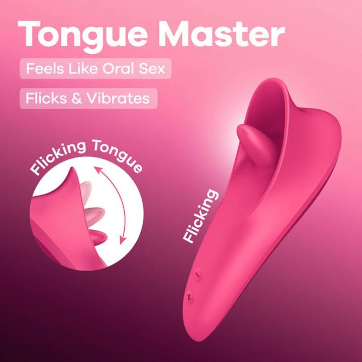 Satisfyer Tongue Master Pink – stymulator języczkowy z wibracjami | Loris.pl