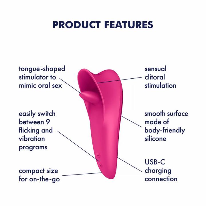 Satisfyer Tongue Master Pink – stymulator języczkowy z wibracjami | Loris.pl