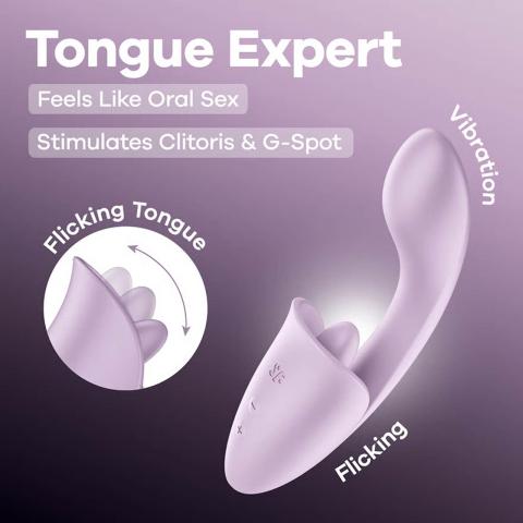 Satisfyer Tongue Expert Lavender – stymulator łechtaczki i punktu G | Loris.pl