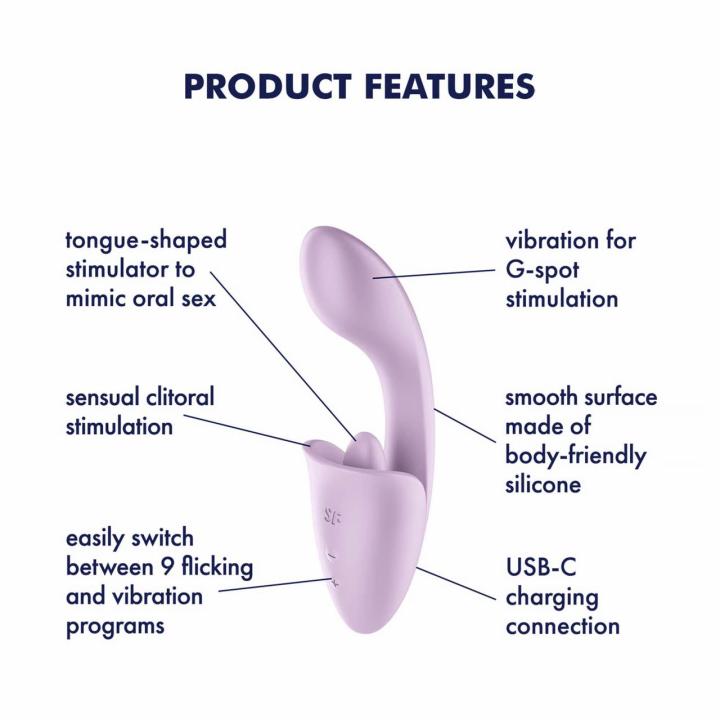 Satisfyer Tongue Expert Lavender – stymulator łechtaczki i punktu G | Loris.pl