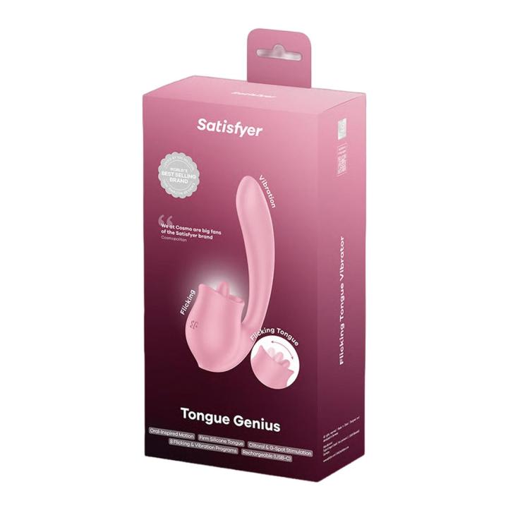 Satisfyer Tongue Genius Pink – stymulator łechtaczki i punktu G | Loris.pl