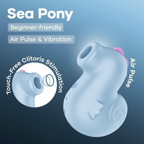 Satisfyer Sea Pony Ice Blue – stymulator łechtaczki fale ciśnienia + wibracje