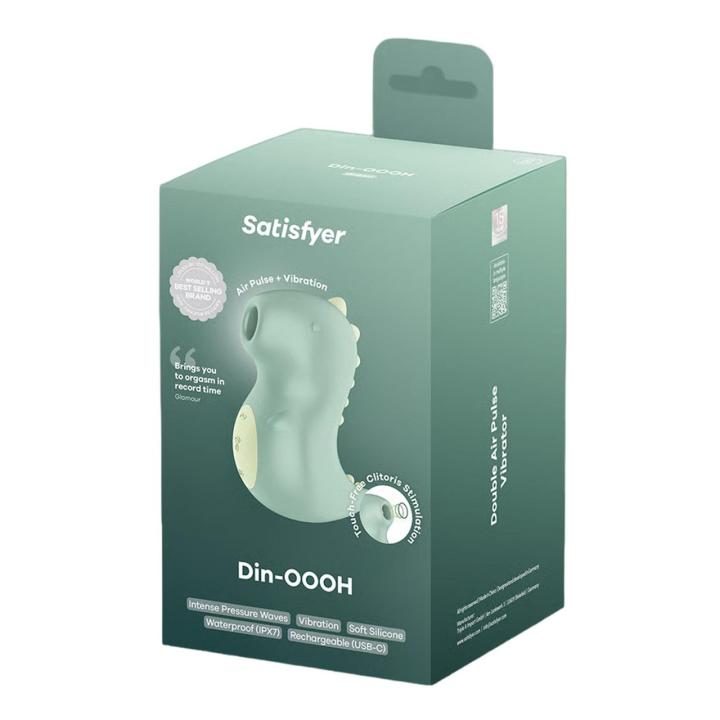 Satisfyer Din-OOOH Green – stymulator łechtaczki z falami ciśnienia i wibracjami