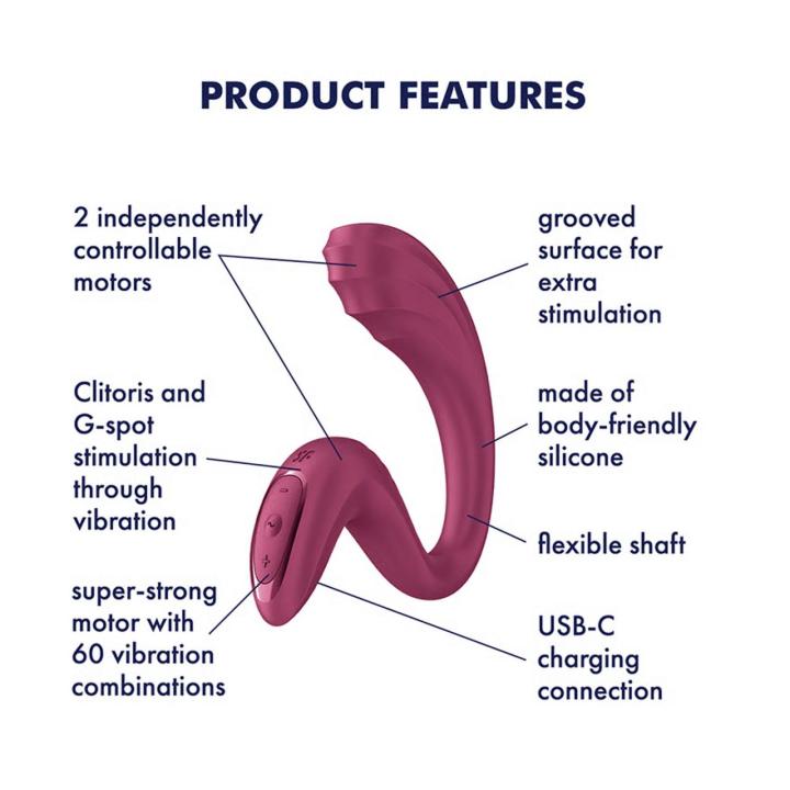 Satisfyer G for Goddess 3 Burgundy – wibrator punkt G i łechtaczki | Loris.pl