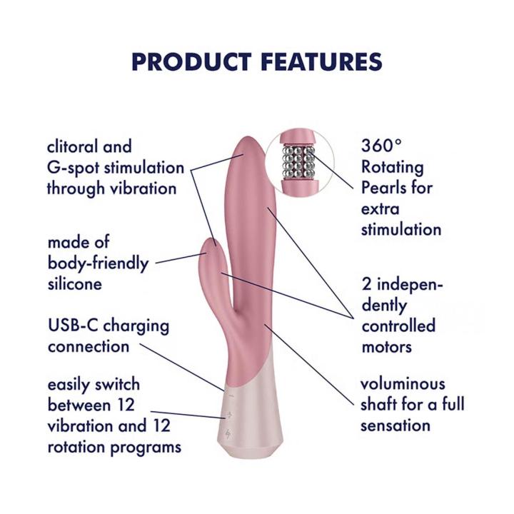 Satisfyer Pearl Bunny 1 teracotta – króliczek z perłami 360° | Loris.pl