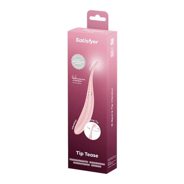 Satisfyer Tip Tease Rose – wibrator do punktu G, 2 silniki, 64 tryby | Loris.pl