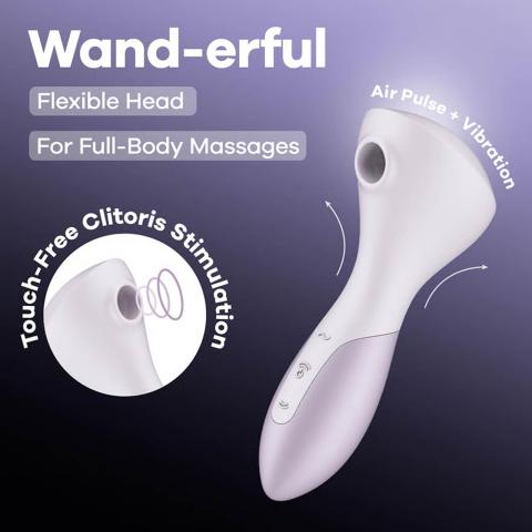 Satisfyer Wand-erful Light Violet – fale ciśnienia i wibracje | Loris.pl