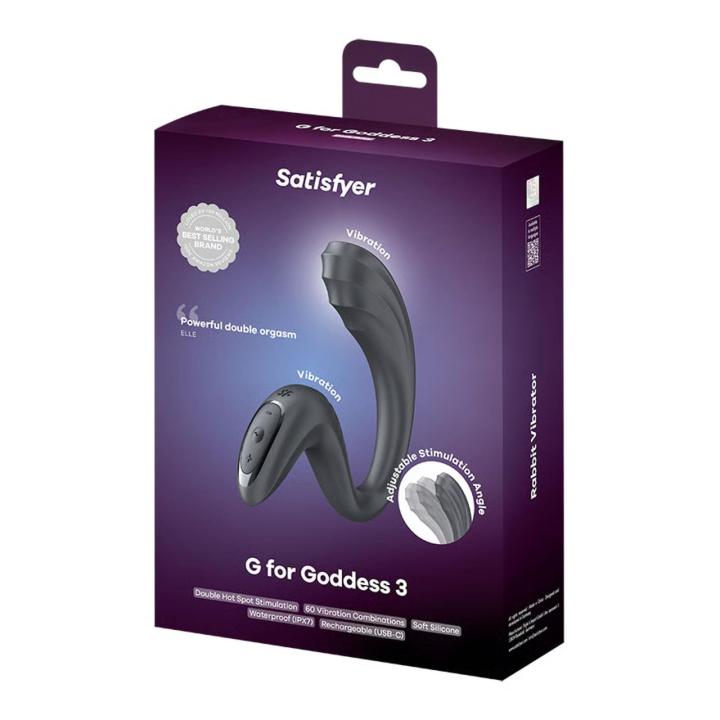 Satisfyer G for Goddess 3 ciemnoszary – wibrator punktu G i łechtaczki | Loris.pl