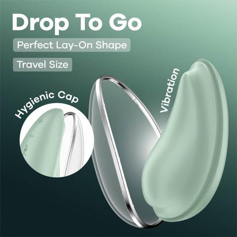 Satisfyer Drop To Go Mint – stymulator łechtaczki 12 trybów, IPX7 | Loris.pl