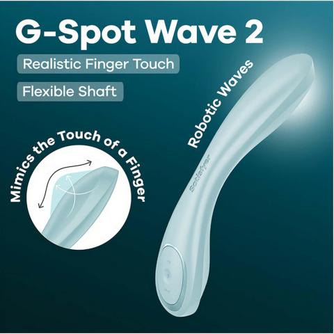 Satisfyer G-Spot Wave 2 Ice Blue – wibrator do punktu G Robotic Wave | Loris.pl