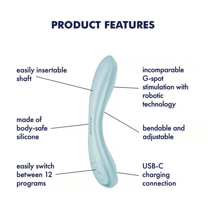 Satisfyer G-Spot Wave 2 Ice Blue – wibrator do punktu G Robotic Wave | Loris.pl