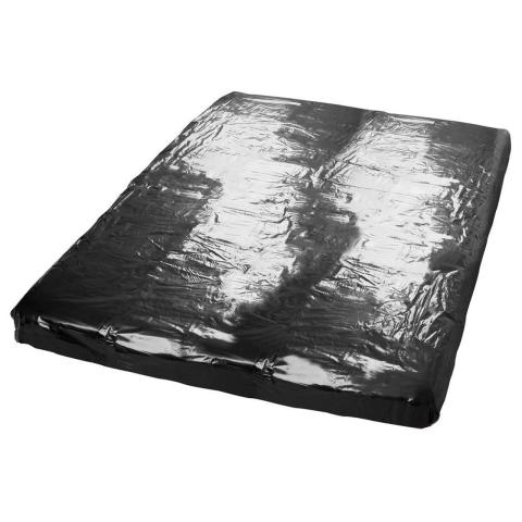 Czarne prześcieradło winylowe ochronne 200 x 230 cm do mokrych zabaw