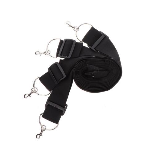 Pasy do krępowania do łóżka czarne BDSM – regulowane wiązania