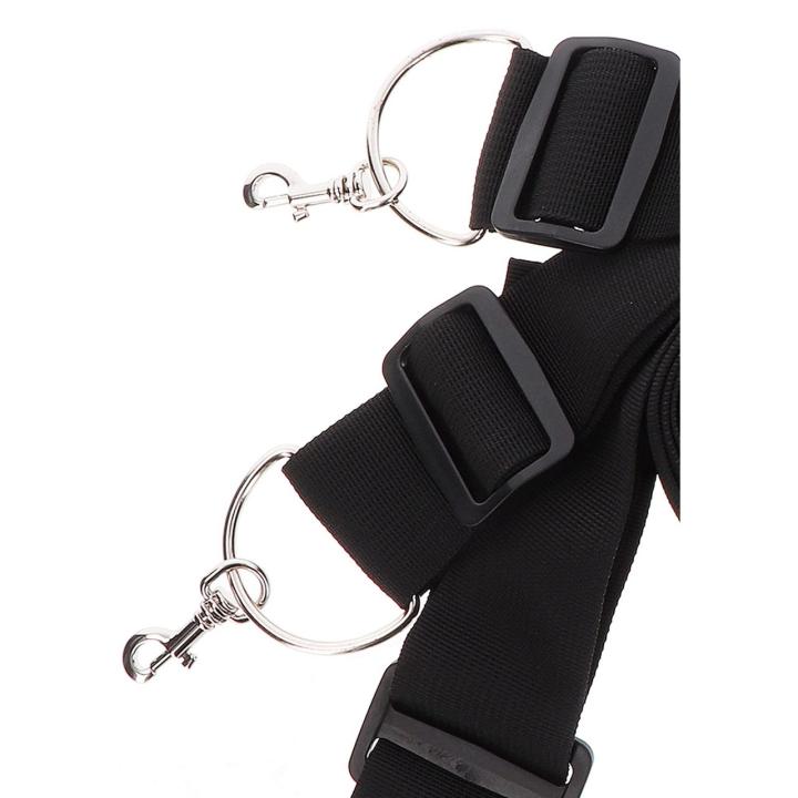 Pasy do krępowania do łóżka czarne BDSM – regulowane wiązania
