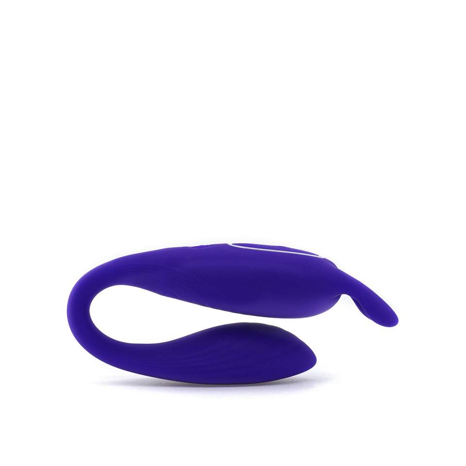 Fioletowy silikonowy wibrator dla par króliczek z pilotem do sterowania