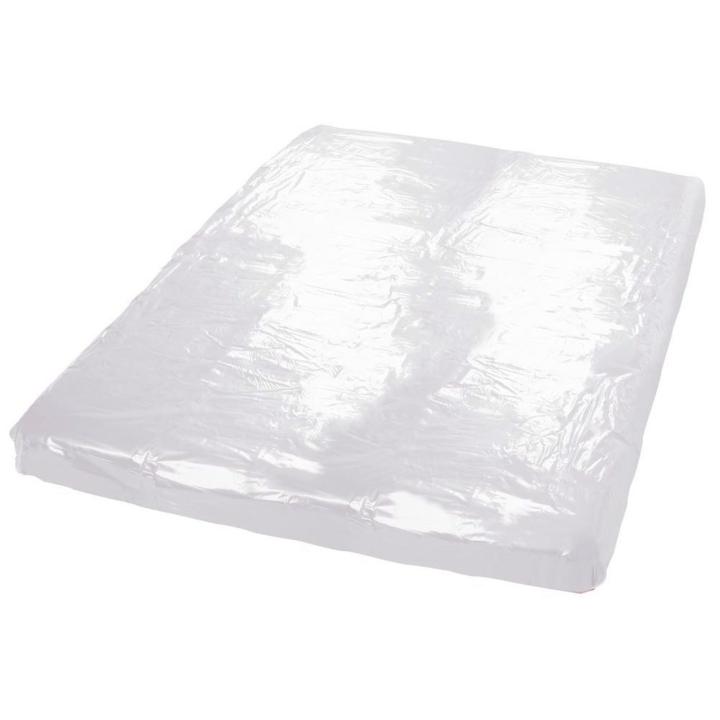 Białe prześcieradło winylowe 200 x 230 cm – ochrona materaca i śliski poślizg
