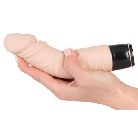 Klasyczny wibrator silikonowy 21 cm z żyłkami i 7 trybami wibracji