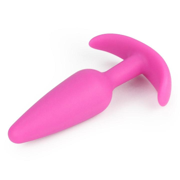 Różowy plug analny z kotwicą z silikonu – mały korek dla początkujących