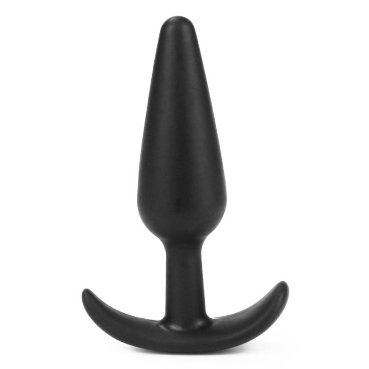 Silikonowy plug analny z kotwicą czarny