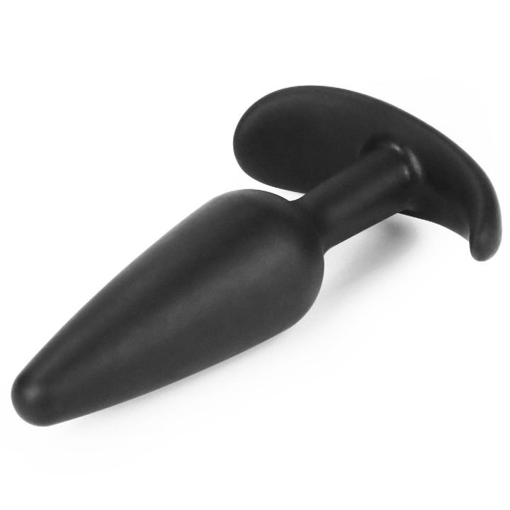 Silikonowy plug analny z kotwicą czarny