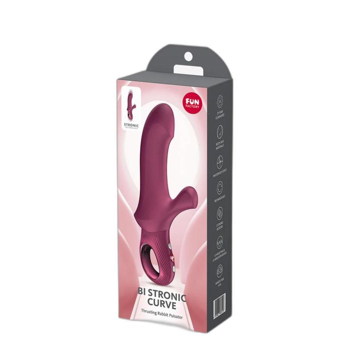 Fun Factory Bi Stronic Curve Wine Red – króliczek thrusting i wibracje | Loris.pl