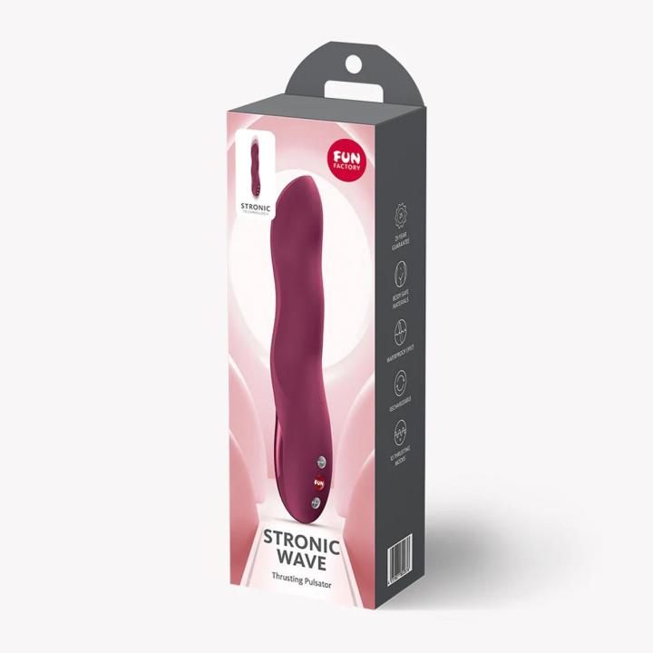 Fun Factory Stronic Wave Wine Red – Wibrator punktu G z ruchem posuwistym