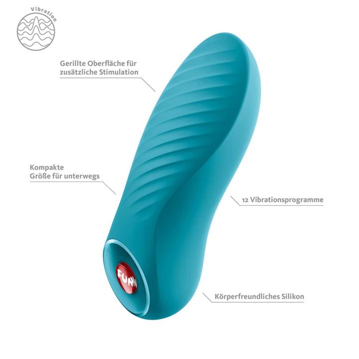 Fun Factory Bijou Aquamarine – mini wibrator USB-C, IPX7, 12 trybów | Loris.pl
