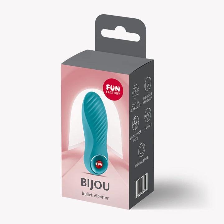 Fun Factory Bijou Aquamarine – mini wibrator USB-C, IPX7, 12 trybów | Loris.pl