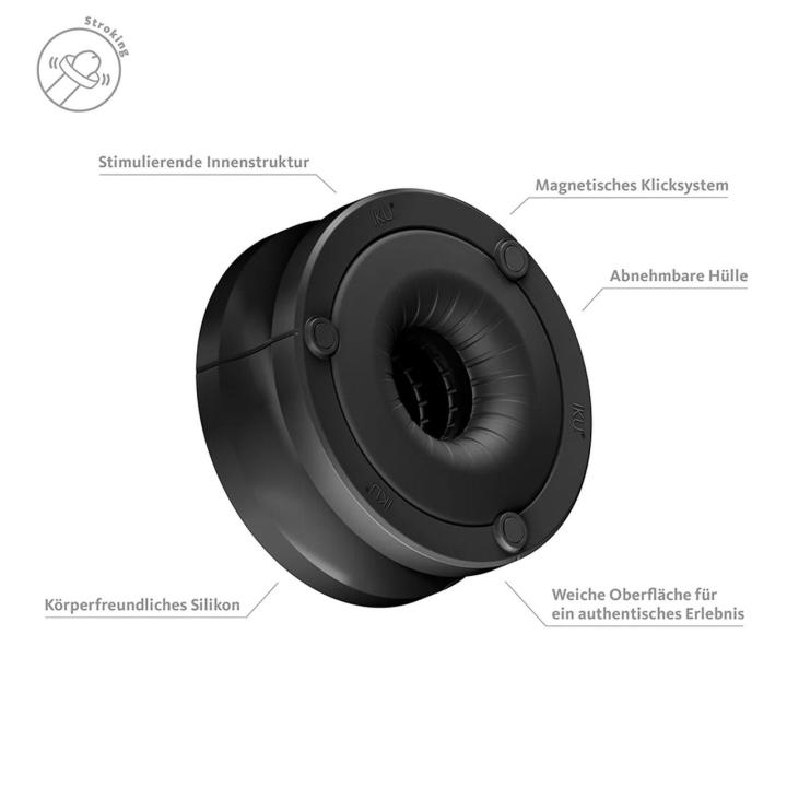 Fun Factory IKU Tighter Black – modułowy masturbator Magnetic-Click | Loris.pl