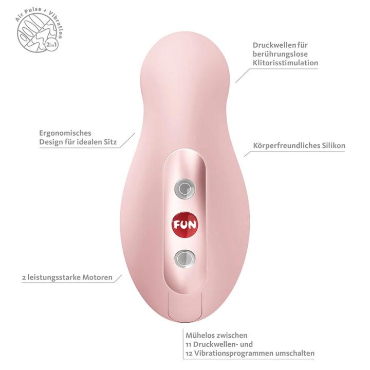 Fun Factory Luna Soft Pink – stymulator Air Pulse i wibracje | Loris.pl