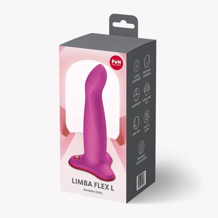 Fun Factory Limba Flex L Magenta – elastyczne dildo z przyssawką 18 cm | Loris.pl