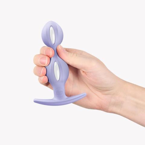Fun Factory B Balls Duo Purple – plug analny silikonowy z podwójną kulką IPX7