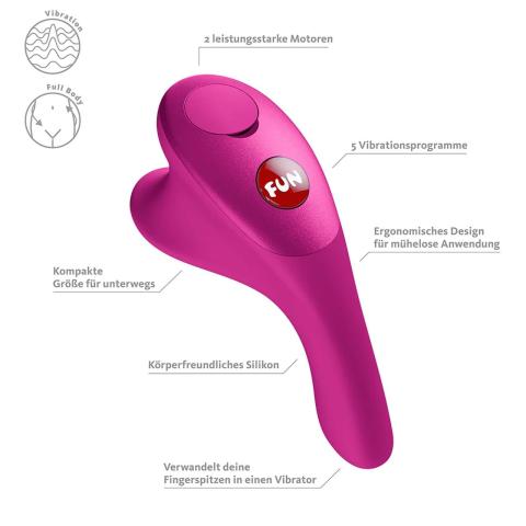Fun Factory Be·One Magenta – mini wibrator 2 silniki, IPX7, USB‑C | Loris.pl