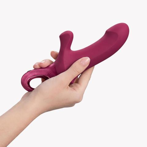 Fun Factory Bi Stronic Curve Wine Red – króliczek thrusting i wibracje | Loris.pl