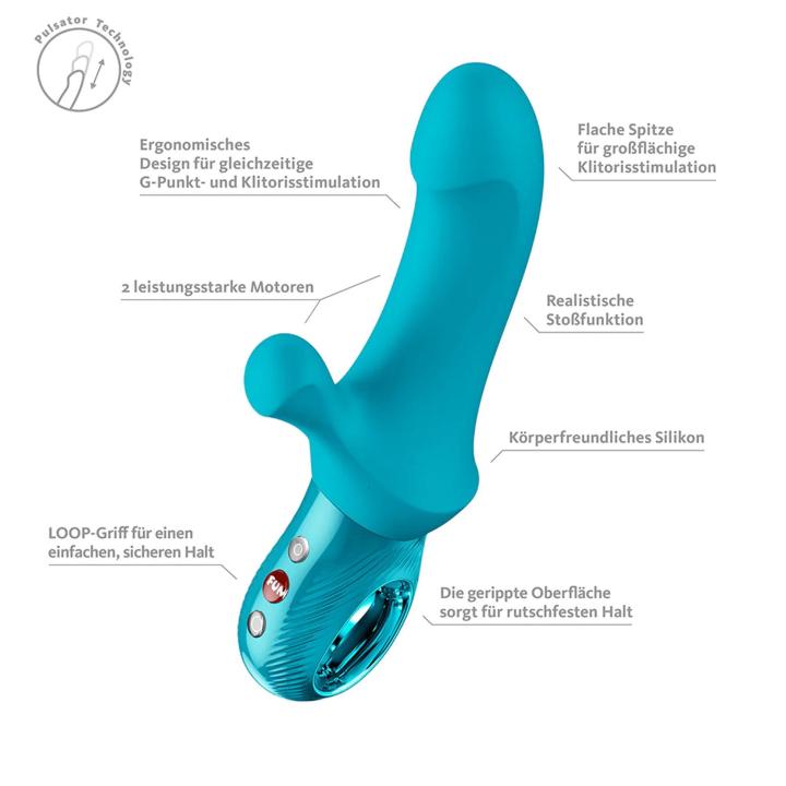 Fun Factory Bi Stronic Curve Aquamarine – króliczek thrusting do punktu g | Loris.pl