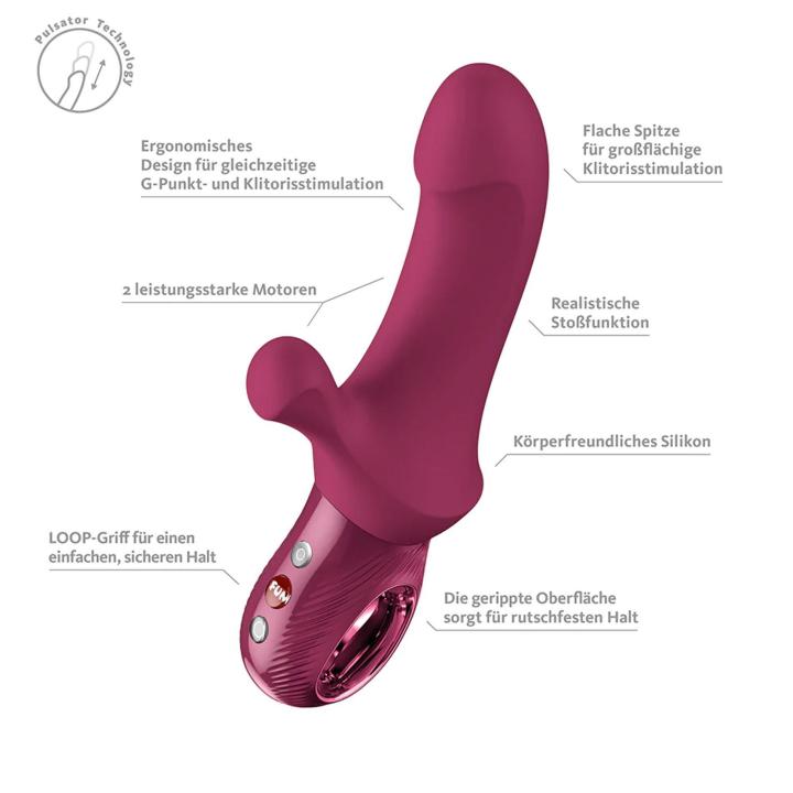 Fun Factory Bi Stronic Curve Wine Red – króliczek thrusting i wibracje | Loris.pl