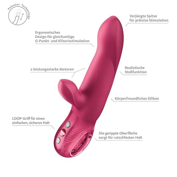 Fun Factory Bi Stronic Arc Raspberry – króliczek z ruchem posuwistym USB-C